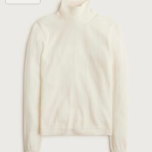 J Crew Carolyn Turtleneck Sweater 100% Merino Wool Women’s Medium Ivory
